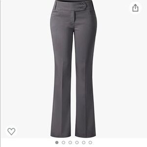 2 for $25 Women's Relaxed Boot-Cut Office Pants Grey
